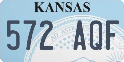 KS license plate 572AQF
