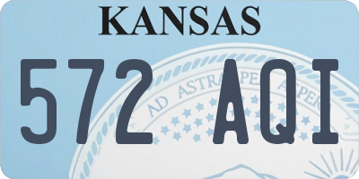 KS license plate 572AQI
