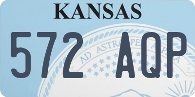 KS license plate 572AQP