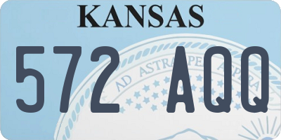 KS license plate 572AQQ