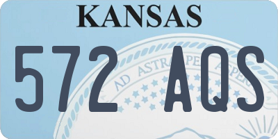 KS license plate 572AQS