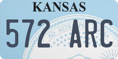 KS license plate 572ARC