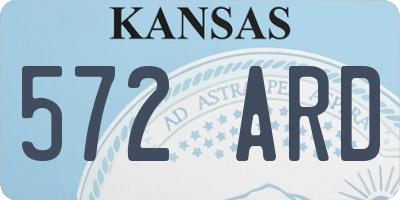 KS license plate 572ARD