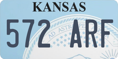 KS license plate 572ARF