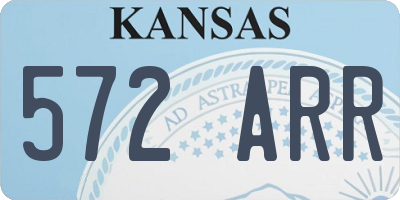 KS license plate 572ARR