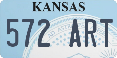 KS license plate 572ART