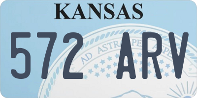 KS license plate 572ARV
