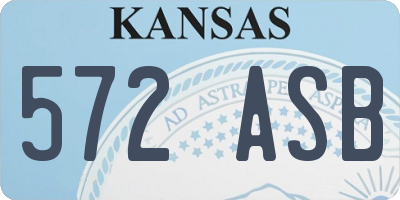 KS license plate 572ASB