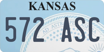 KS license plate 572ASC