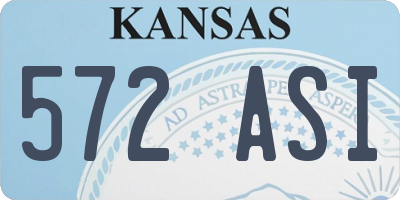 KS license plate 572ASI