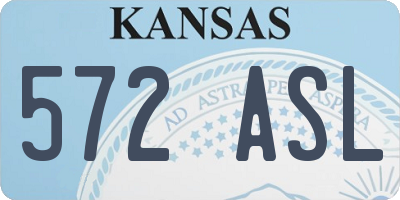 KS license plate 572ASL