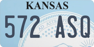KS license plate 572ASQ