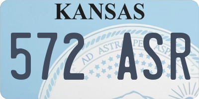 KS license plate 572ASR