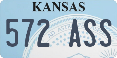 KS license plate 572ASS