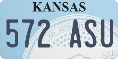 KS license plate 572ASU