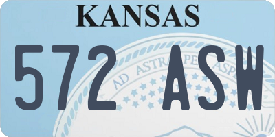 KS license plate 572ASW