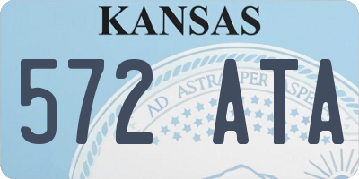 KS license plate 572ATA
