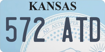 KS license plate 572ATD