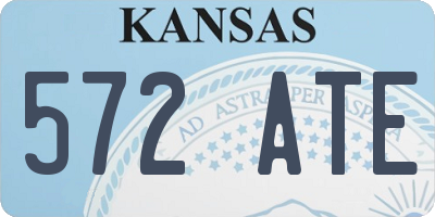 KS license plate 572ATE