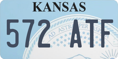 KS license plate 572ATF