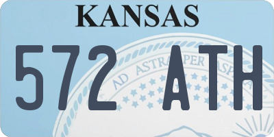 KS license plate 572ATH