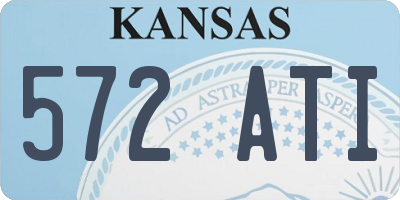 KS license plate 572ATI
