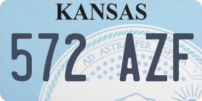 KS license plate 572AZF