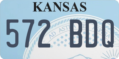 KS license plate 572BDQ