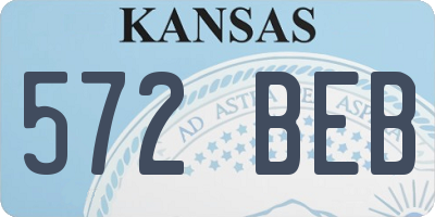 KS license plate 572BEB