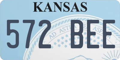 KS license plate 572BEE
