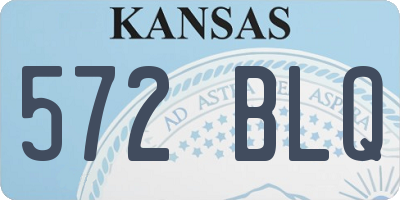 KS license plate 572BLQ