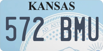 KS license plate 572BMU