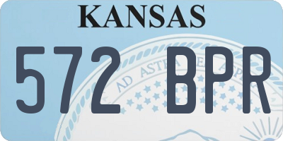 KS license plate 572BPR