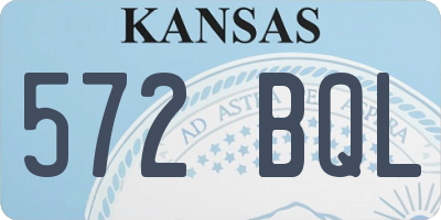 KS license plate 572BQL