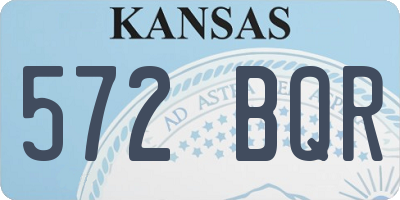KS license plate 572BQR