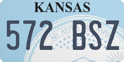 KS license plate 572BSZ