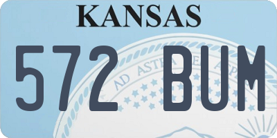 KS license plate 572BUM