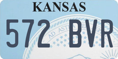 KS license plate 572BVR