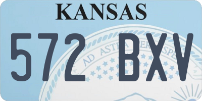 KS license plate 572BXV
