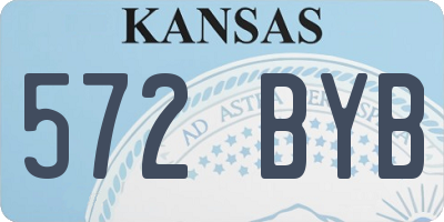 KS license plate 572BYB