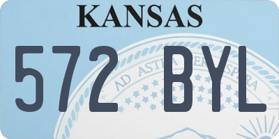 KS license plate 572BYL
