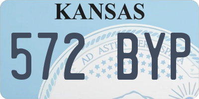 KS license plate 572BYP