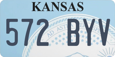 KS license plate 572BYV