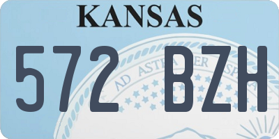 KS license plate 572BZH