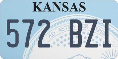 KS license plate 572BZI