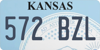 KS license plate 572BZL