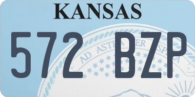 KS license plate 572BZP