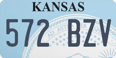 KS license plate 572BZV