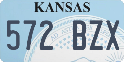 KS license plate 572BZX