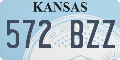 KS license plate 572BZZ